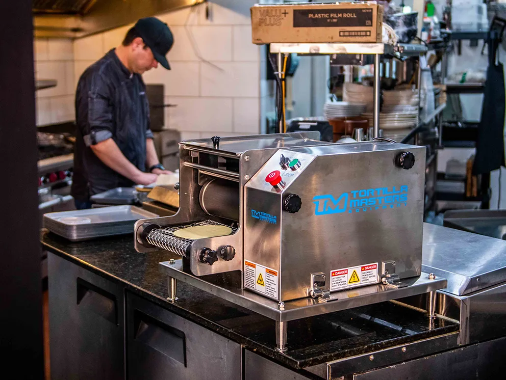 Corn Tortilla Machine in restaurant kitchen